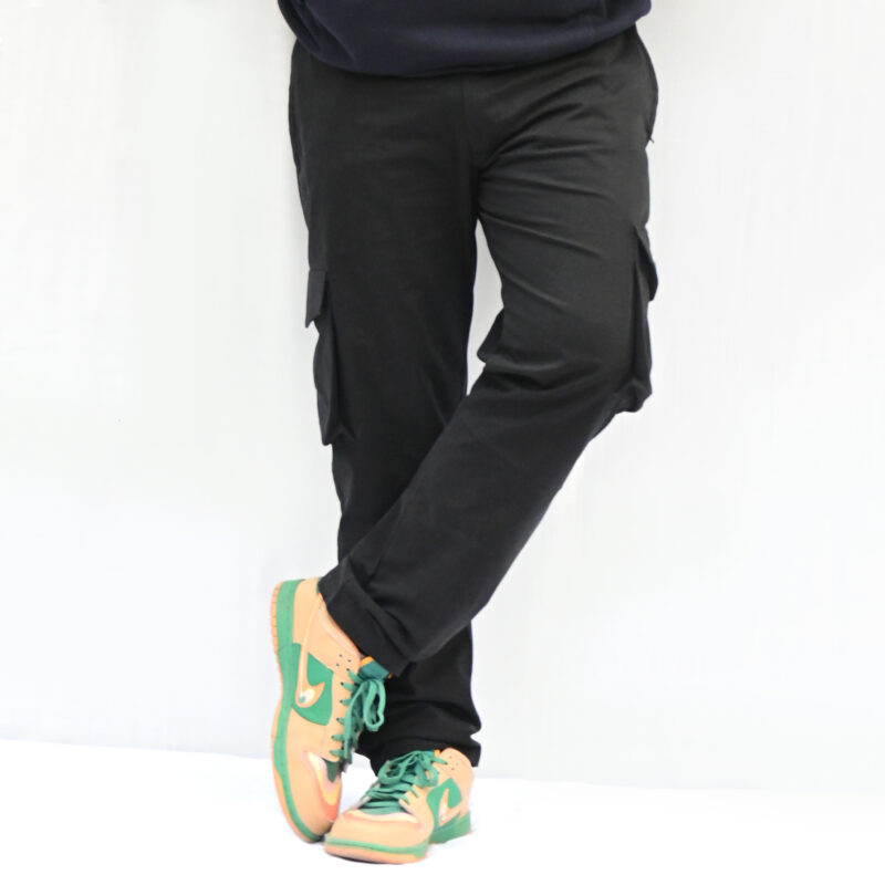 Inception Men’s Stylish Comfort Fit Cargos(Black) - Image 3