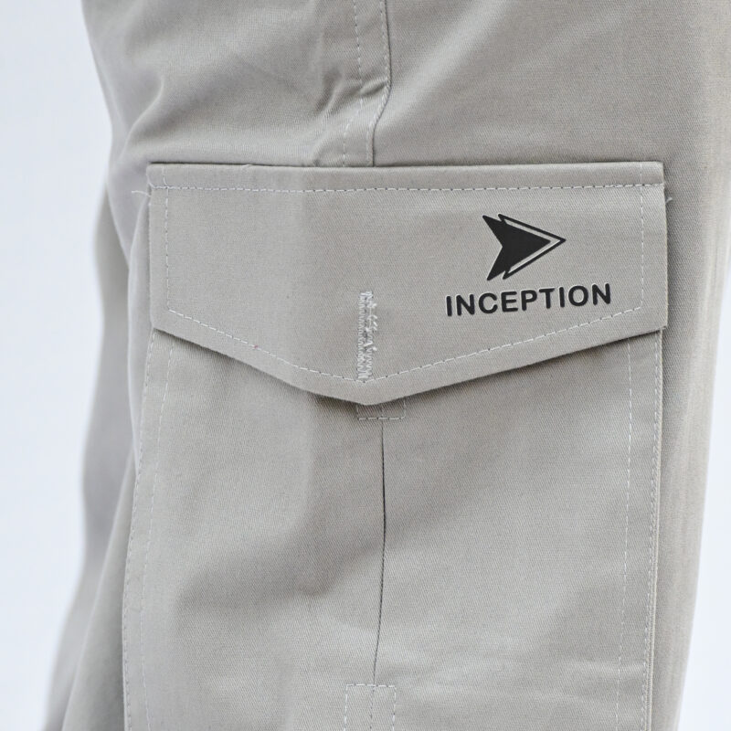 Inception Men’s Stylish Comfort Fit Cargos (Grey) - Image 2