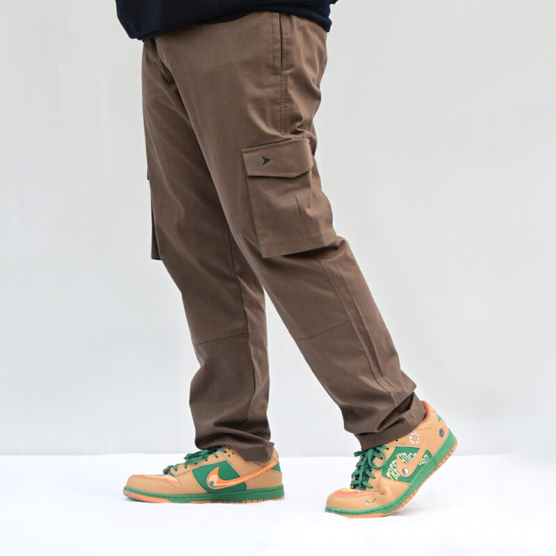 Inception Men’s Stylish Comfort Fit Cargos (Brown)