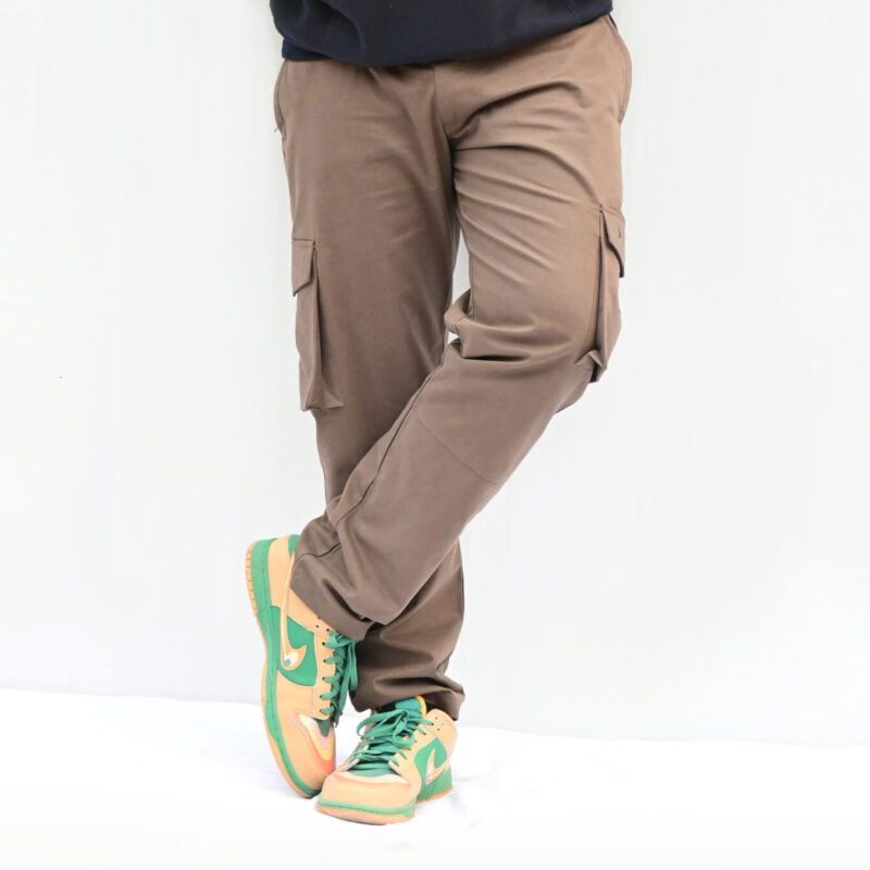 Inception Men’s Stylish Comfort Fit Cargos (Brown) - Image 2