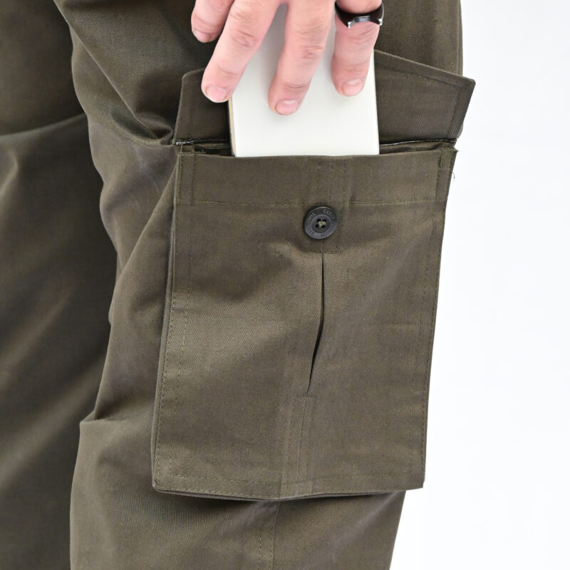 Inception Men’s Stylish Comfort Fit Cargos (Olive Green) - Image 4