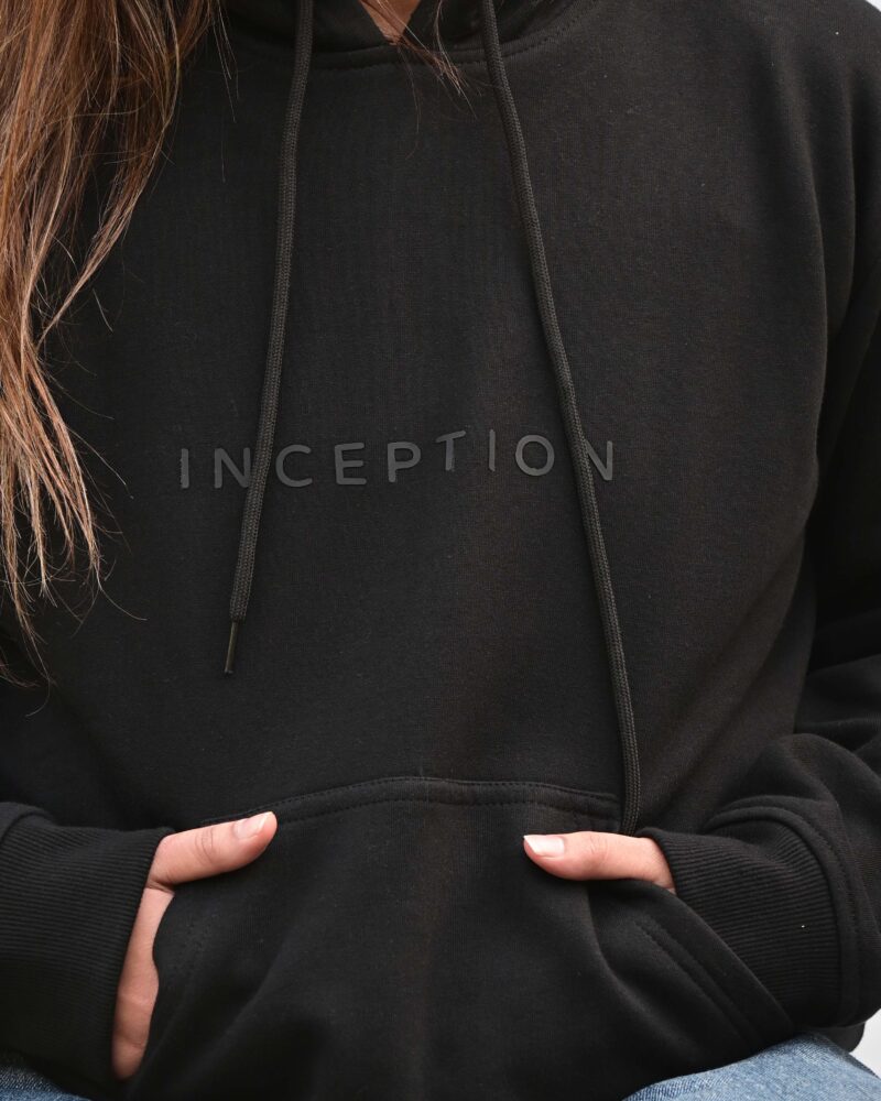 INCEPTION COMFORT FIT  BLACK HOODIE - Image 4